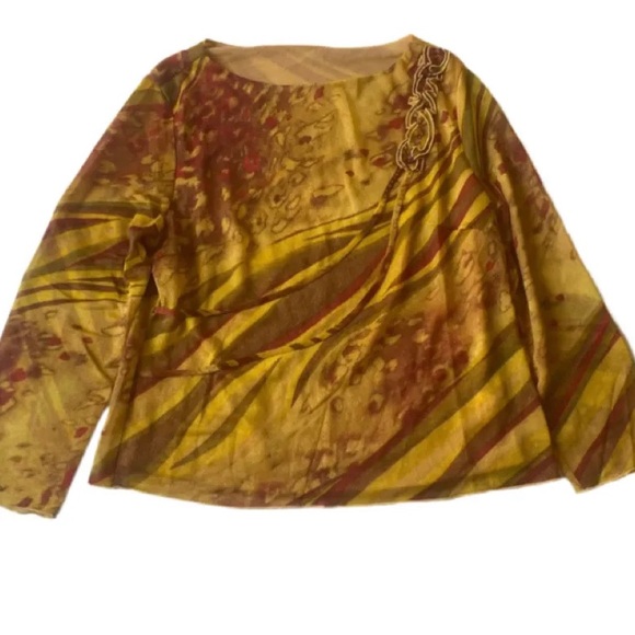 Multi-coloured Y2K Longsleeve Blouse - Picture 2 of 2